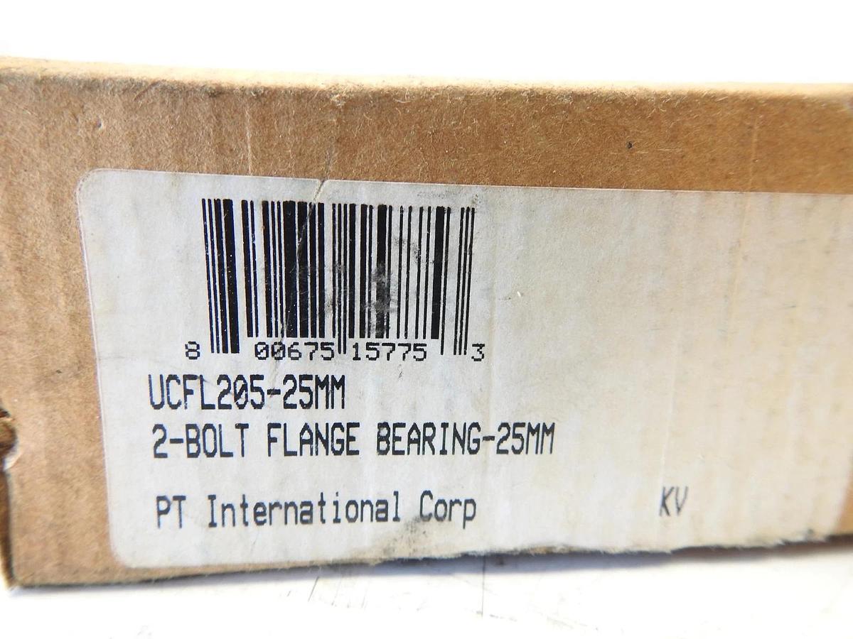 PTI UCFL205-25MM 2-BOLT FLANGE BEARING-25MM UCFL 200 SILVER SERIES