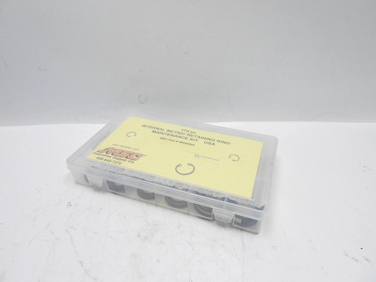 174 Piece, M10 to M40, Steel, Snap Internal Retaining Ring Assortment