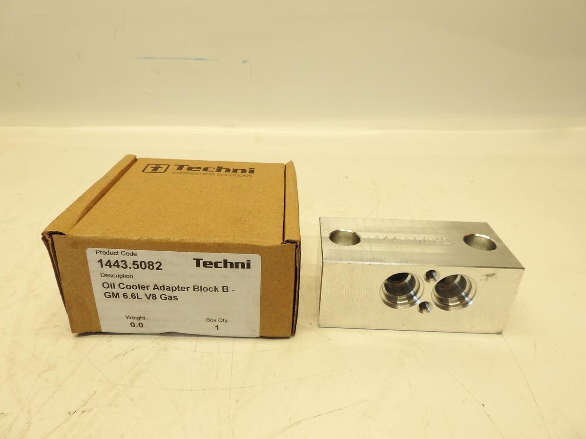 Techni 1443.5082 OIL COOLER ADAPTER BLOCK B - GM 6.6L V8