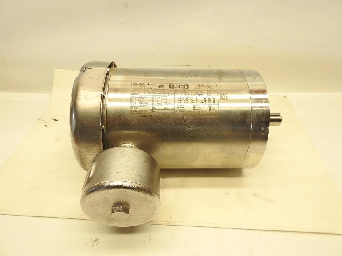 LEESON 121909.00 CZ143T17UC1C General Purpose Motor, 1.50 HP, 3 Phase, 60/50 Hz,