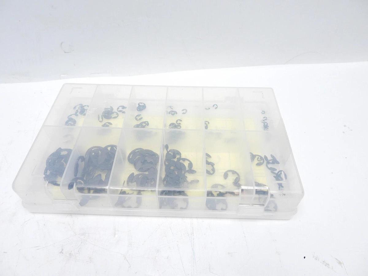 190 Piece, M2.3 to M19, Steel, E Style External Retaining Ring Assortment