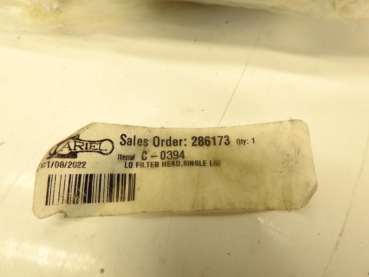 New Ariel C-0394 LUBE OIL FILTER HEAD, SINGLE L/R (C0394)