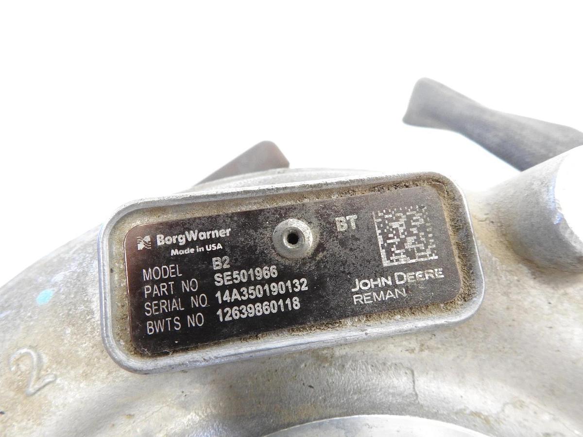 Genuine Oem John Deere SE501966 Turbocharger With Actuator 6170R