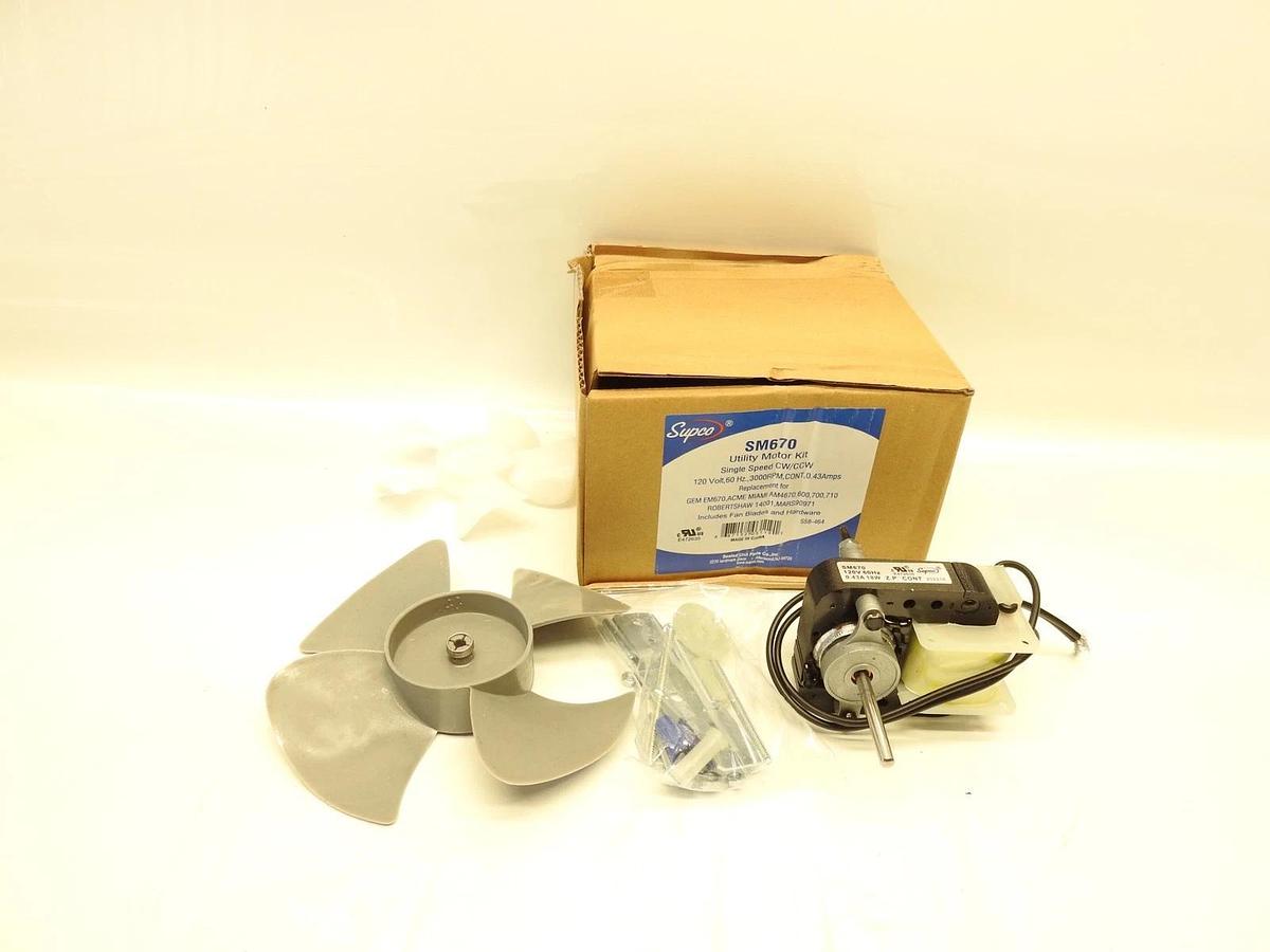 Supco SM670 Refrigeration Beverage Cooler Bay Marie Evaporator Motor