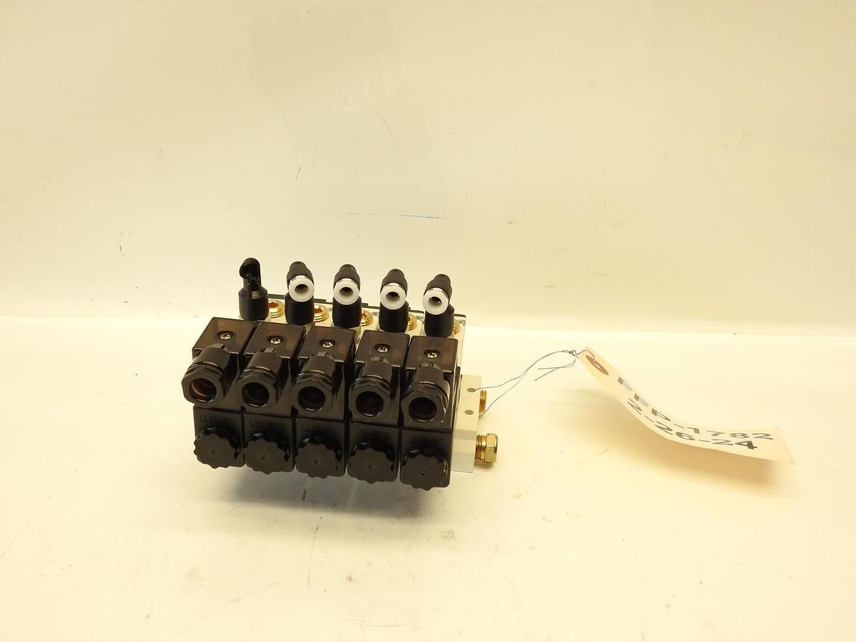 5 Port Pneumatic Solenoid Bank-24V M4V210-08-24VAC New Other