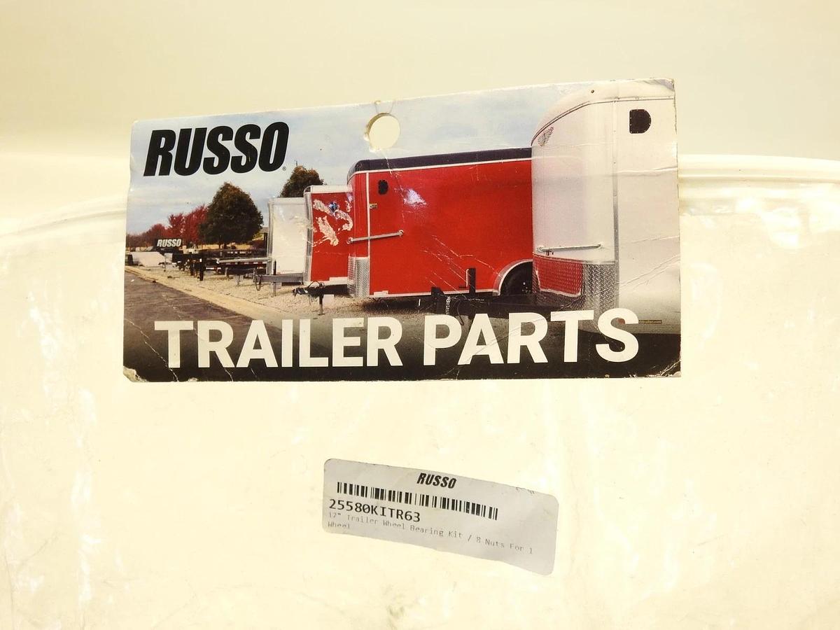 Russo 25580KITR63 12" Trailer Wheel Bearing Kit / 8 Nuts For 1 Wheel