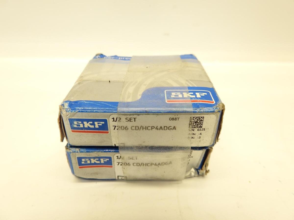 1 NEW SKF 7206 CD/HCP4ADGA SUPER PRECISION BEARING SET NIB