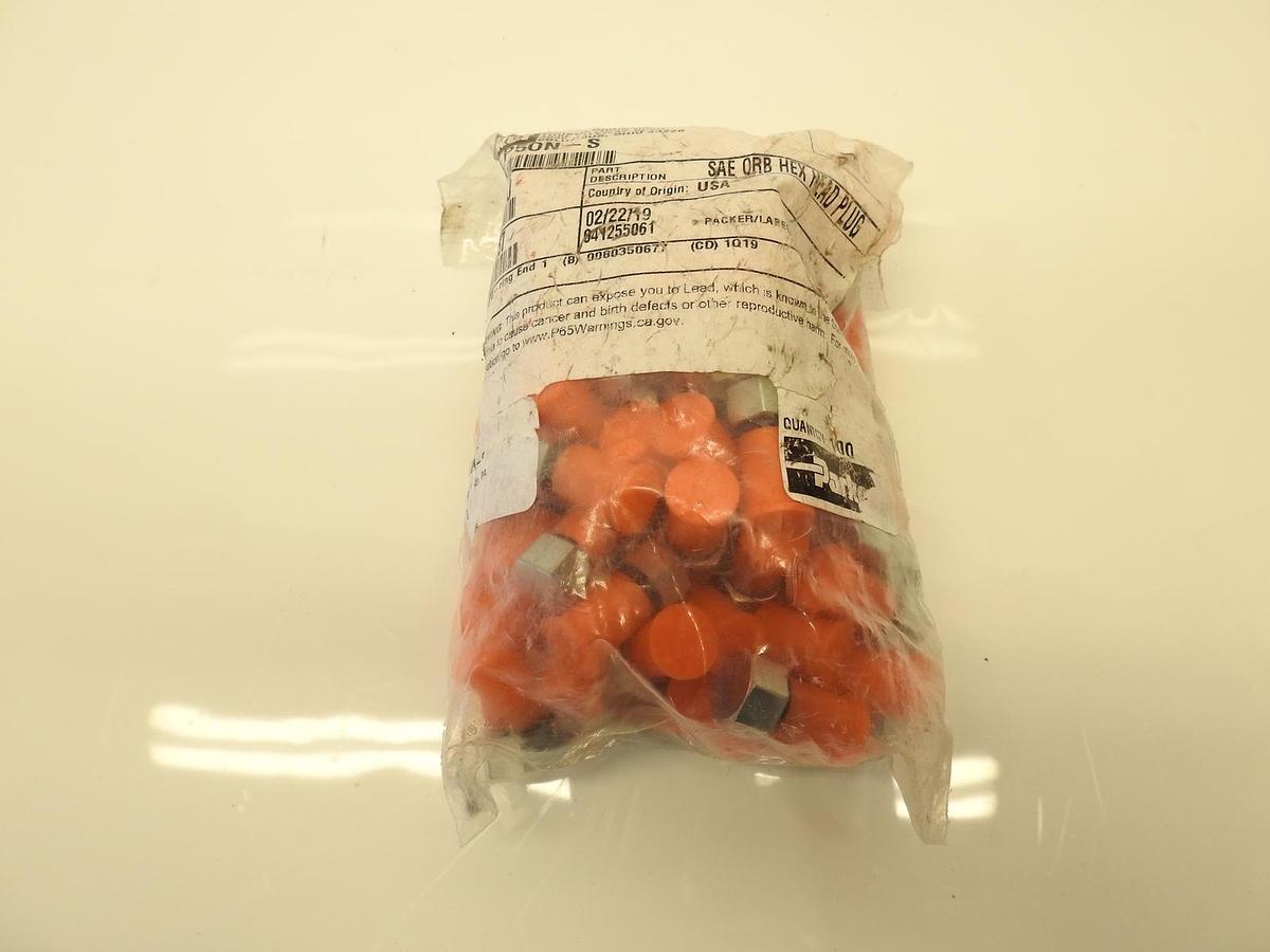 Pack Of 100 Parker 3 P5ON-S Pipe & Port Plug and Cap P5ON Hex Head Plug SAE-ORB