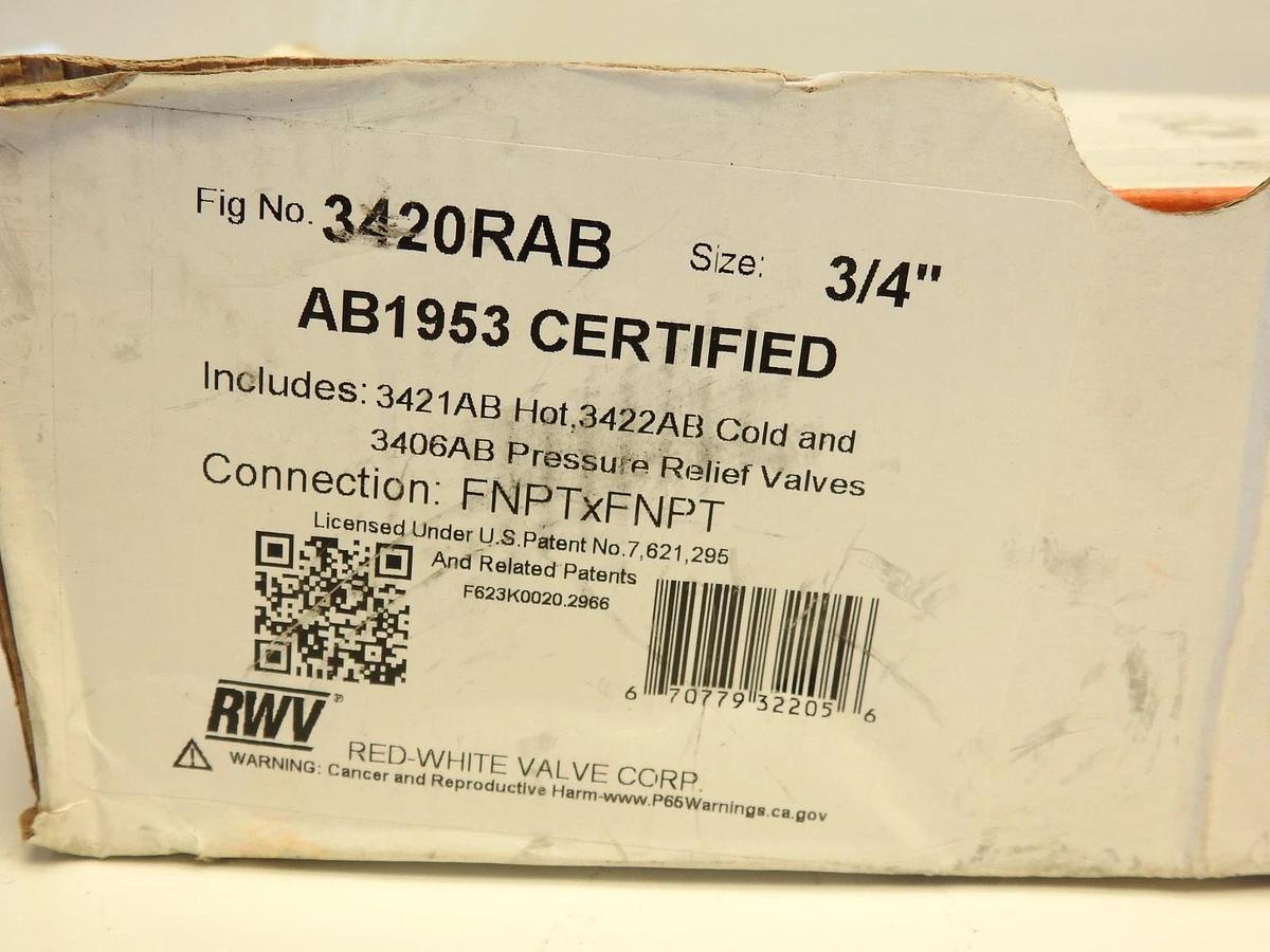 RWV 3/4 Inch Lead Free Tankless Water Heater Installation Kit 3420RAB
