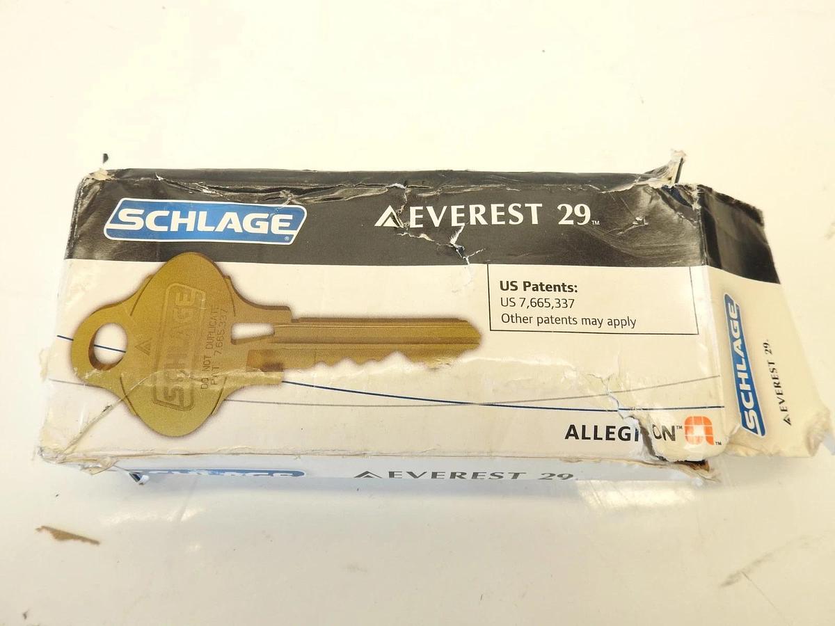 Lot Of 49 Schlage Everest 29 Uncut Brass Key Blanks 35-268-EV T135 CYL:35-268-EV