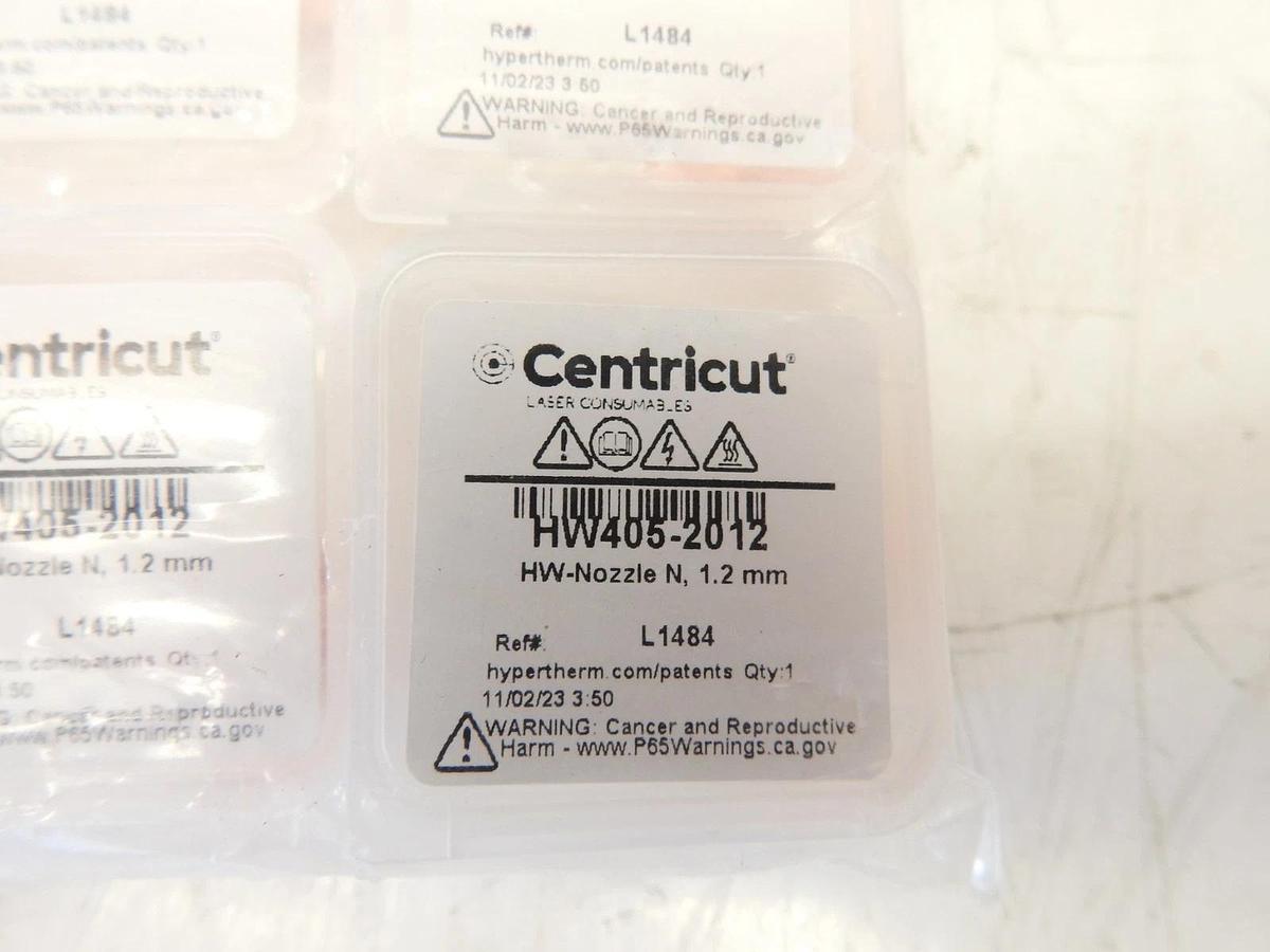 Lot Of 10 Centricut Hypertherm HW405-2012 Nozzle 1.2mm