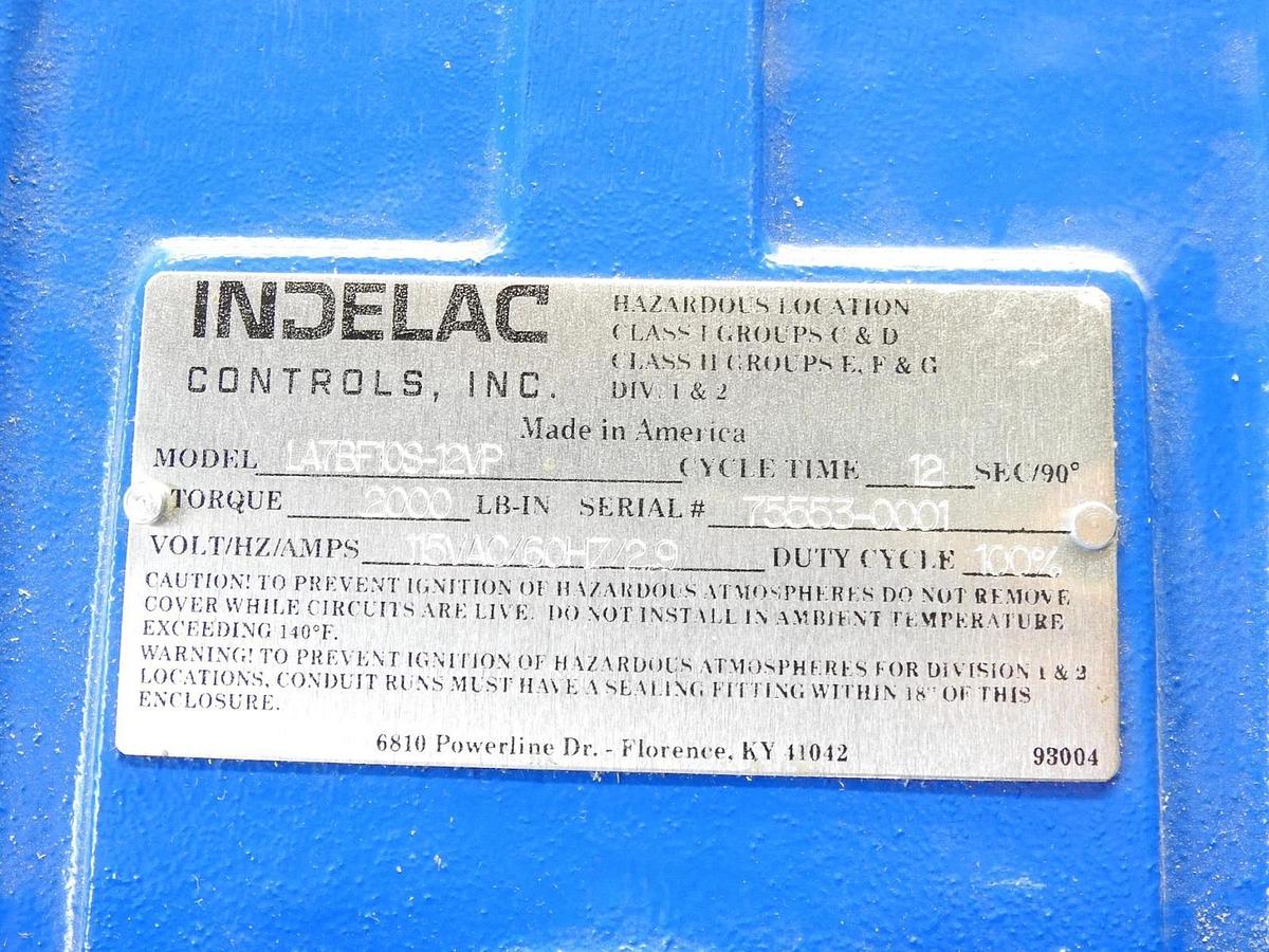 New Indelac Controls L Series Actuator LA7BF10S-12VP 2000 LB-IN 15VAC/60HZ/29