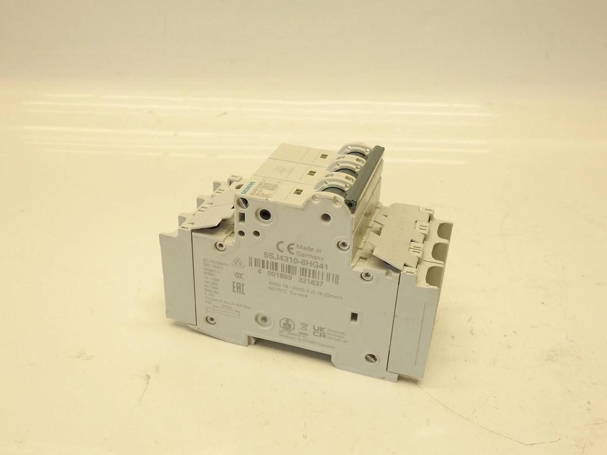 Siemens Miniature Circuit Breaker 3 Pole 240VAC 5SJ4310-8HG41