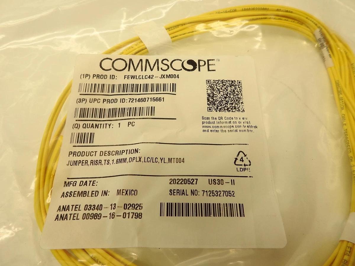 COMMSCOPE FEWLCLC42-JXM020-D 2F SM OFNR LC to LC 20M Fiber Patch Cables #3