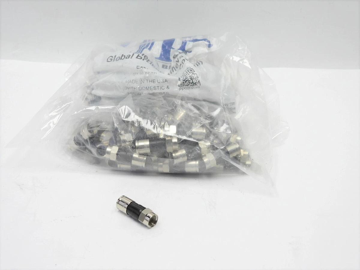 (BAG of100) PPCEX6XLPLUS RG6 Universal Compression Connectors - Free Shipping