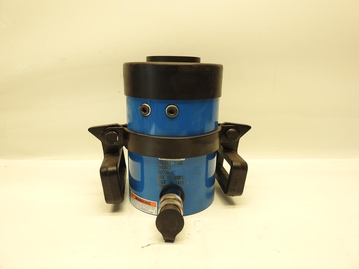 New Freedom Hydraulics SHS603 60 Ton Single Acting Hollow Hole Cylinder, 3.00″ S