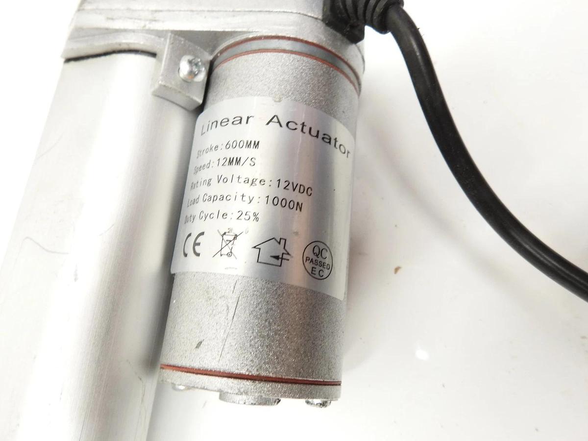 New Linear Actuator 600mm 12mm/s 12VDC 1000Nv