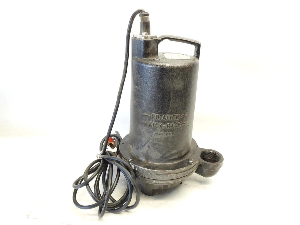 New DAYTON 3BB83 1/2 HP Effluent Pump,Tether Float TESTED
