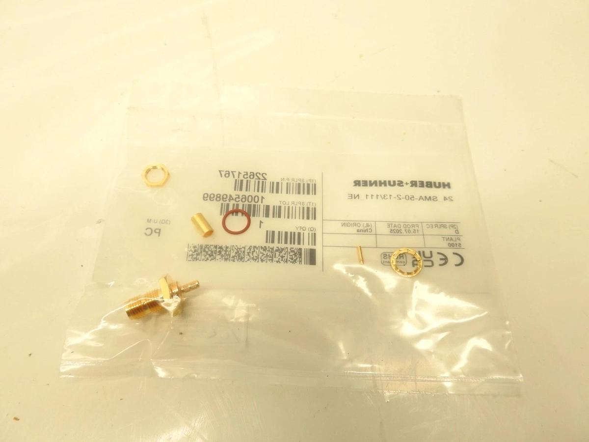 Lot Of 100 Huber+Suhner 24_SMA-5-2-13/111_NE COAXIAL CONNECTOR, SMA, 50 Ohm Fema