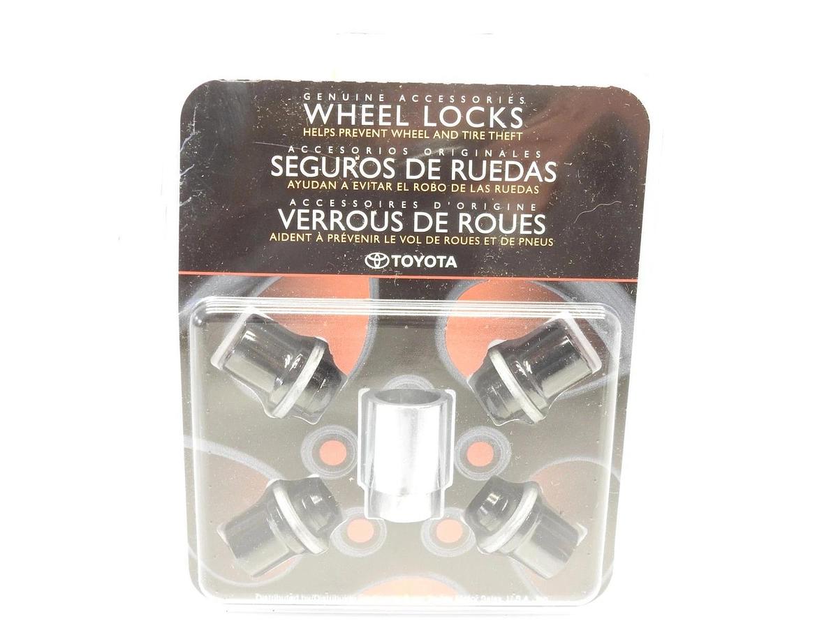 New OEM Genuine Toyota & Scion 4pc Black Alloy Wheel Locks Set PT276-35200-02