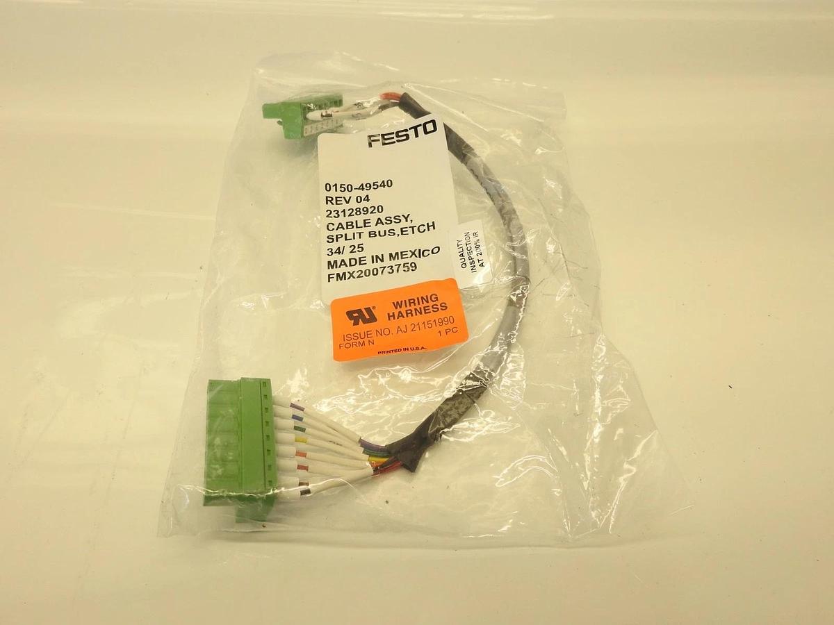 Lot Of 8 Festo CABLE ASSY SPLIT BUS ETCH 0150-49540 23128920 AJ 21151990  FMX200
