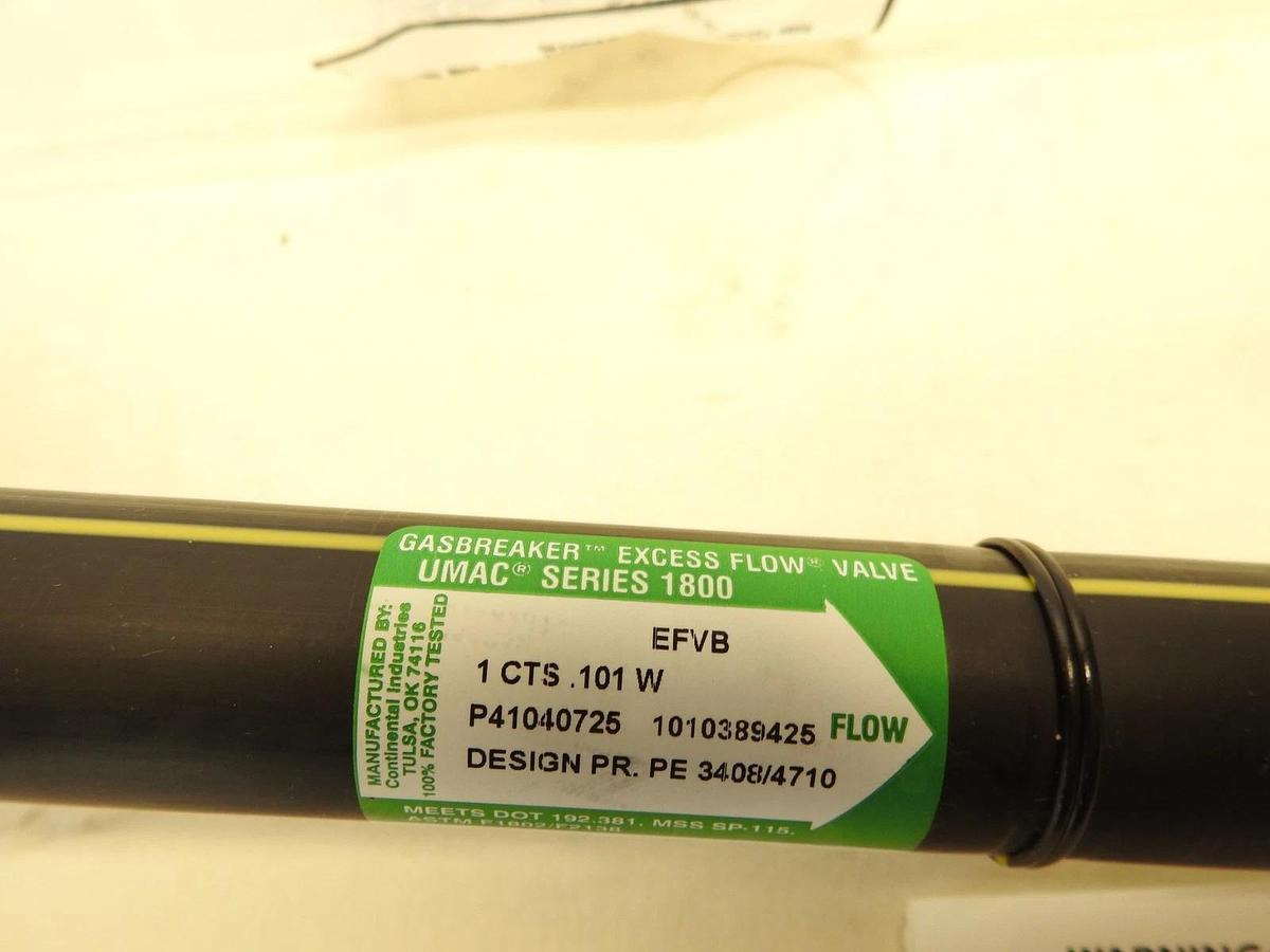 New Gasbreaker Excess Flow Valve UMAC Series 1800 1010389425