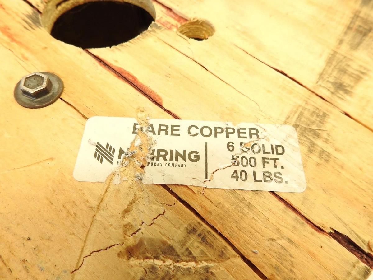 Nehring 500FT Bare Copper Wire Number 6 Solid 40LBS