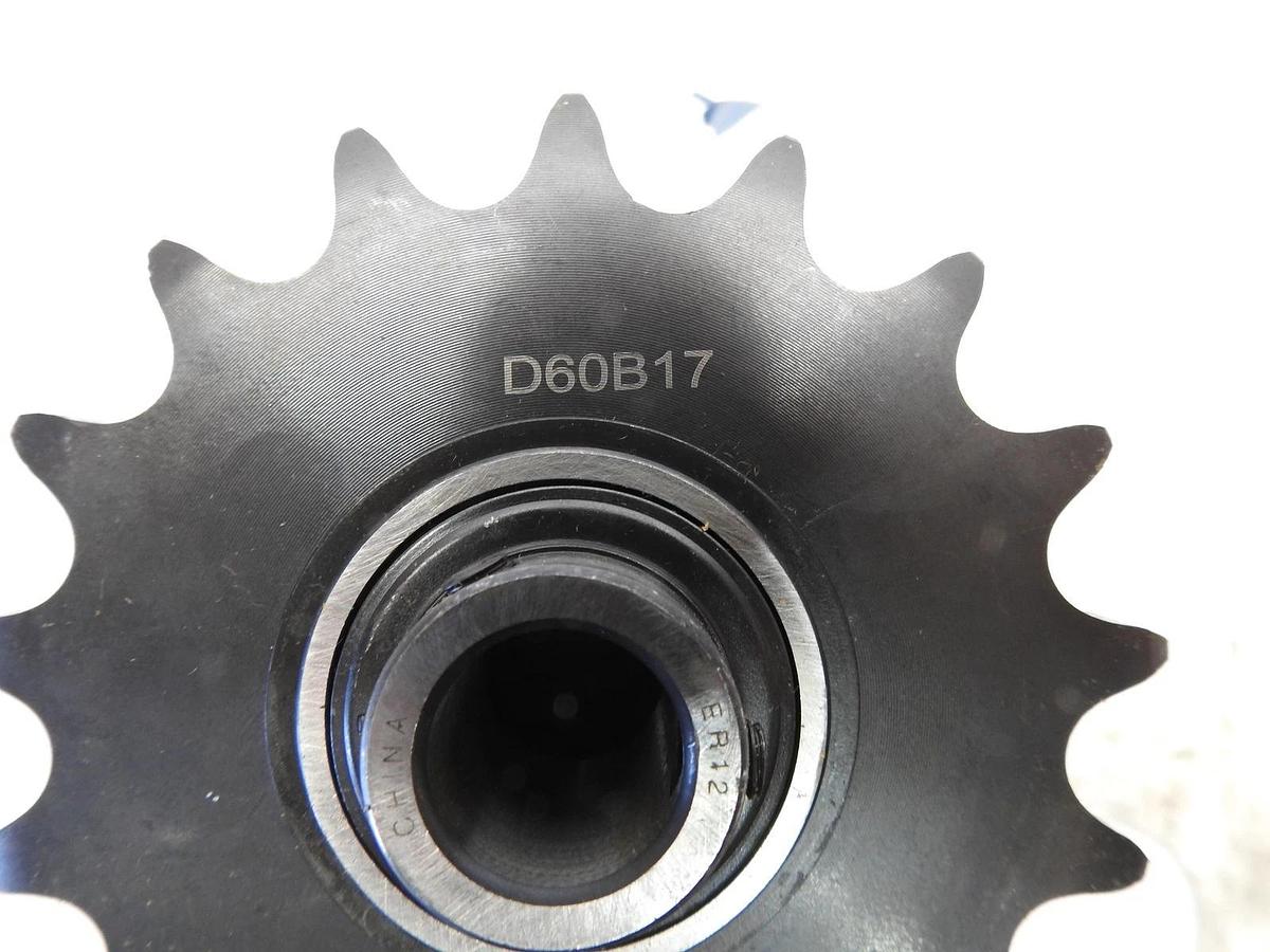 BREWER D60B17F DOUBLE-WIDTH IDLER SPROCKET #60-1 CHAIN PITCH 17 TEETH 1" BORE