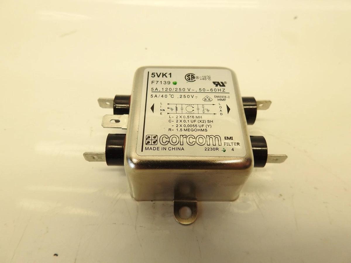 CORCOM-TE CONNECTIVITY-5VK1-RFI POWER LINE FILTER5A1mA