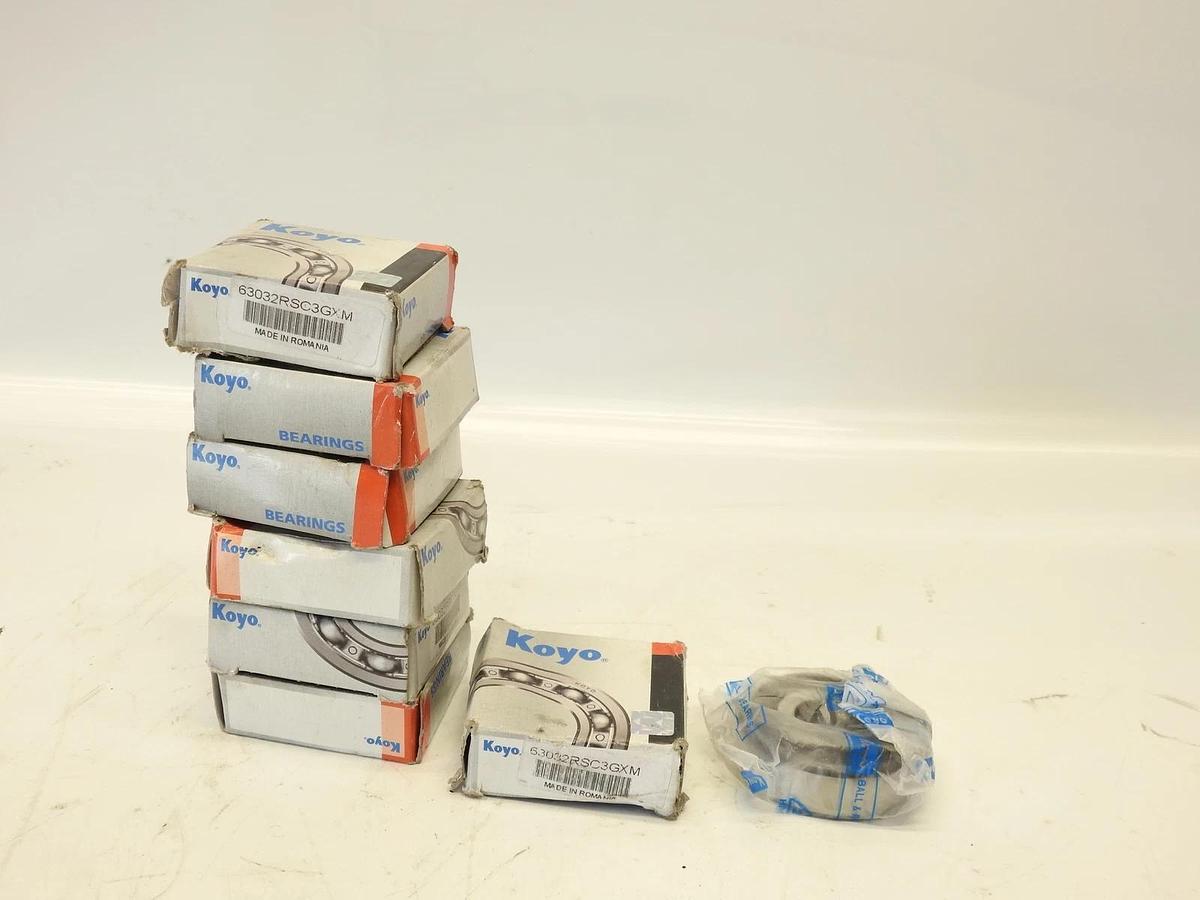 Lot of 7 Koyo 63032RSC3 Steel 0.67 In ID Deep Groove Ball Bearing