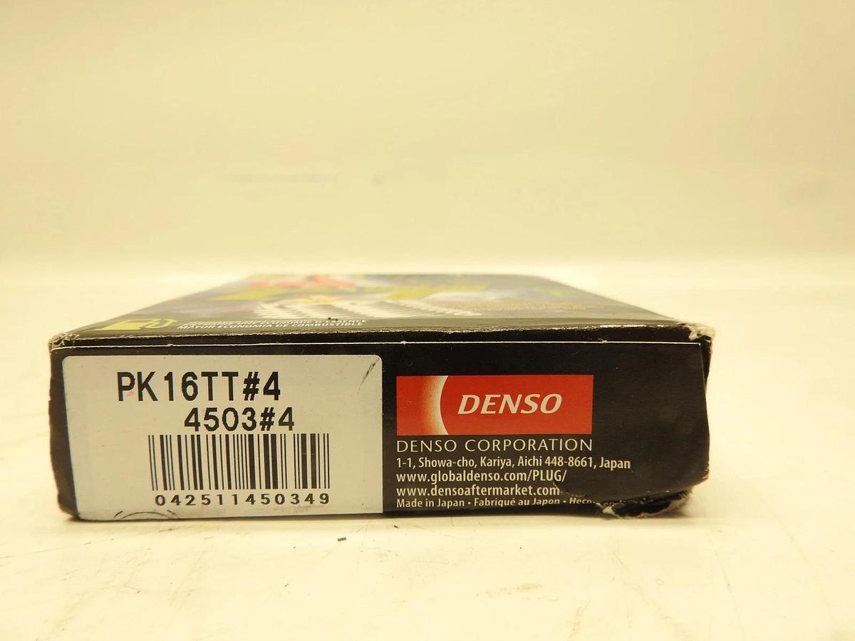 Set of 4 DENSO 4503 Spark Plugs Twin Tip Platinum TT OEM# PK16TT