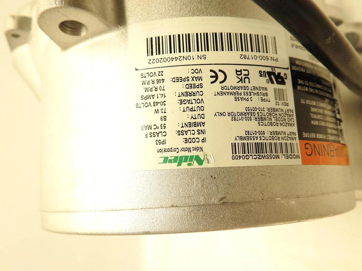 Nidec 600-01782 3 Phase Brushless Permanent Magnet Gearmotor M055WZCLG0400