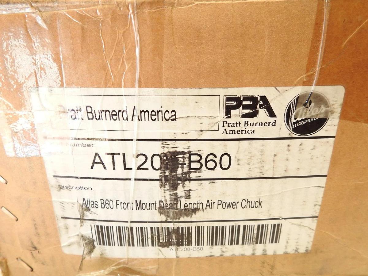 New Pratt Burnerd Atlas ATL208-B60 B60 Front Mount Dead Length Collet Air Powere