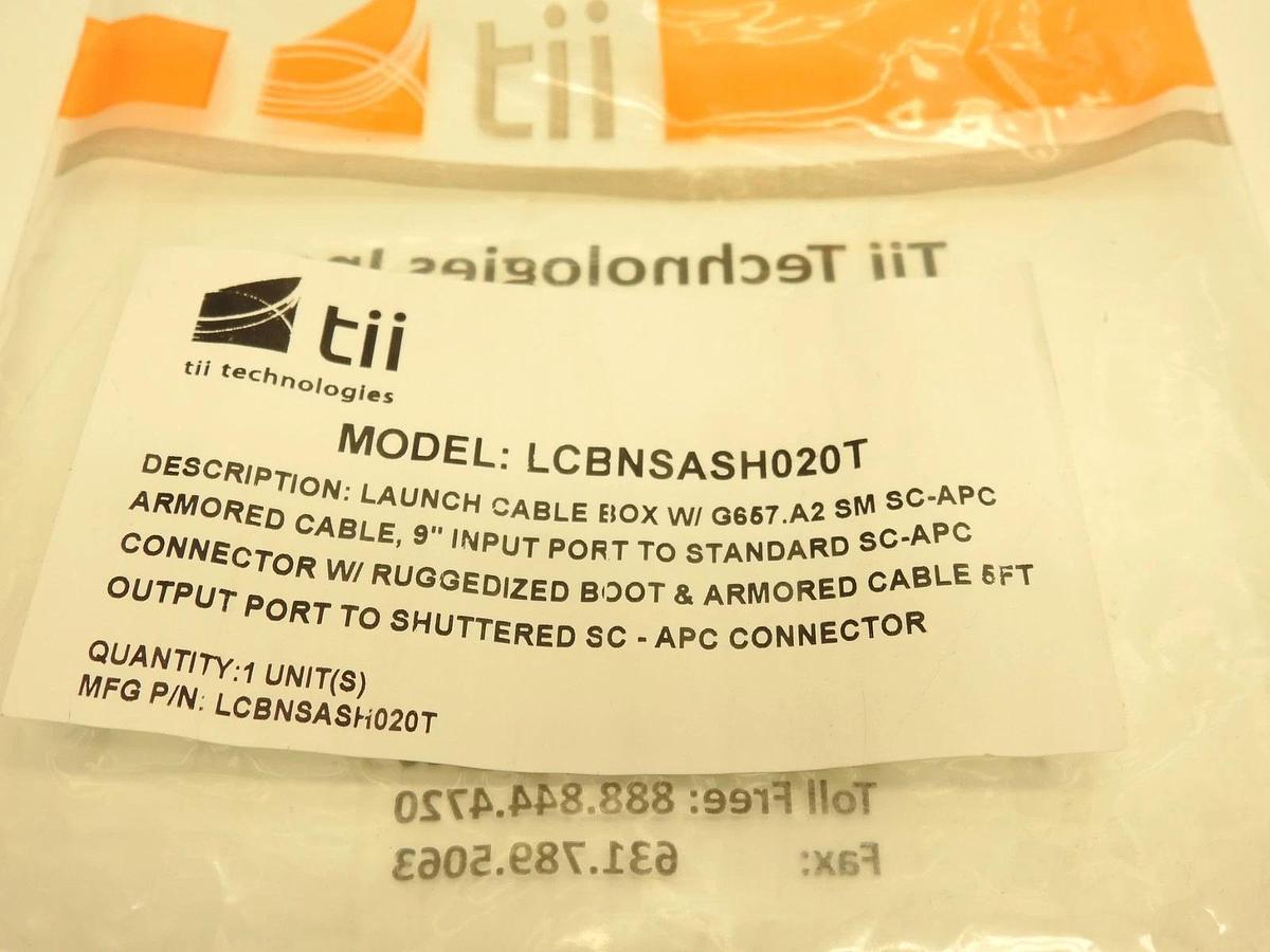 Tii OTDR Launch Cable Box SC/APC & SC/APC Connectors SM G657 .A2 LCBNSASH020T