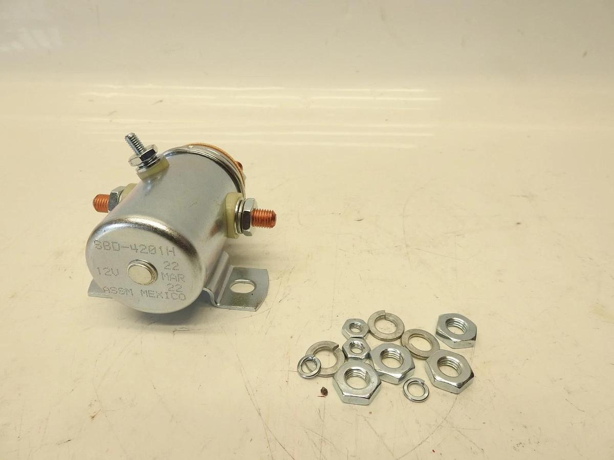 Solenoid OEM Ametek, Prestolite, Continuous, 12V, 200A, SBD 4201G, 15-386 Silver