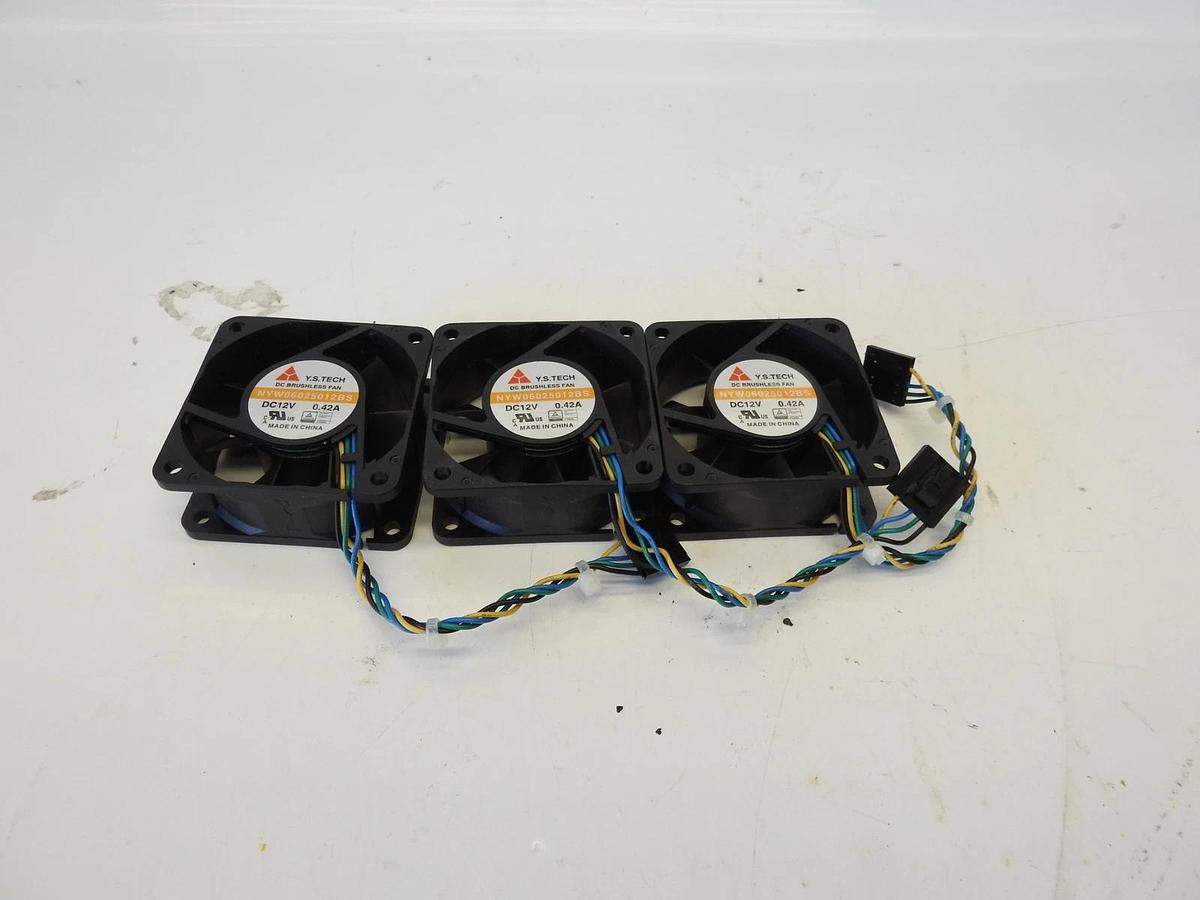 Lot Of 3 Y.S.TECH 6025 NYW06025012BS DC12V 0.42A 6CM cooling fan