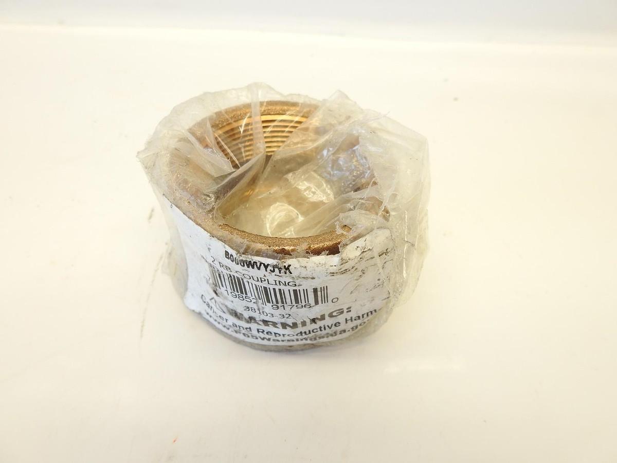 Anderson Metal 2" Female NPT x 2" Female NPT Brass Pipe Coupling 38103-32