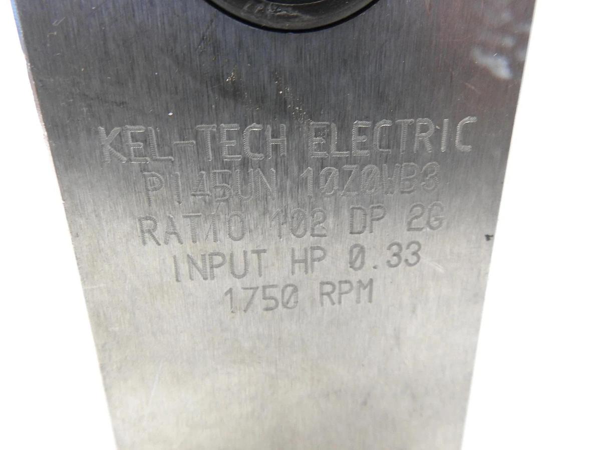Kel-Tech Stainless Steel Gear Motor PI45UN Ratio 102 DP 2G Input .33HP 1750 RPM