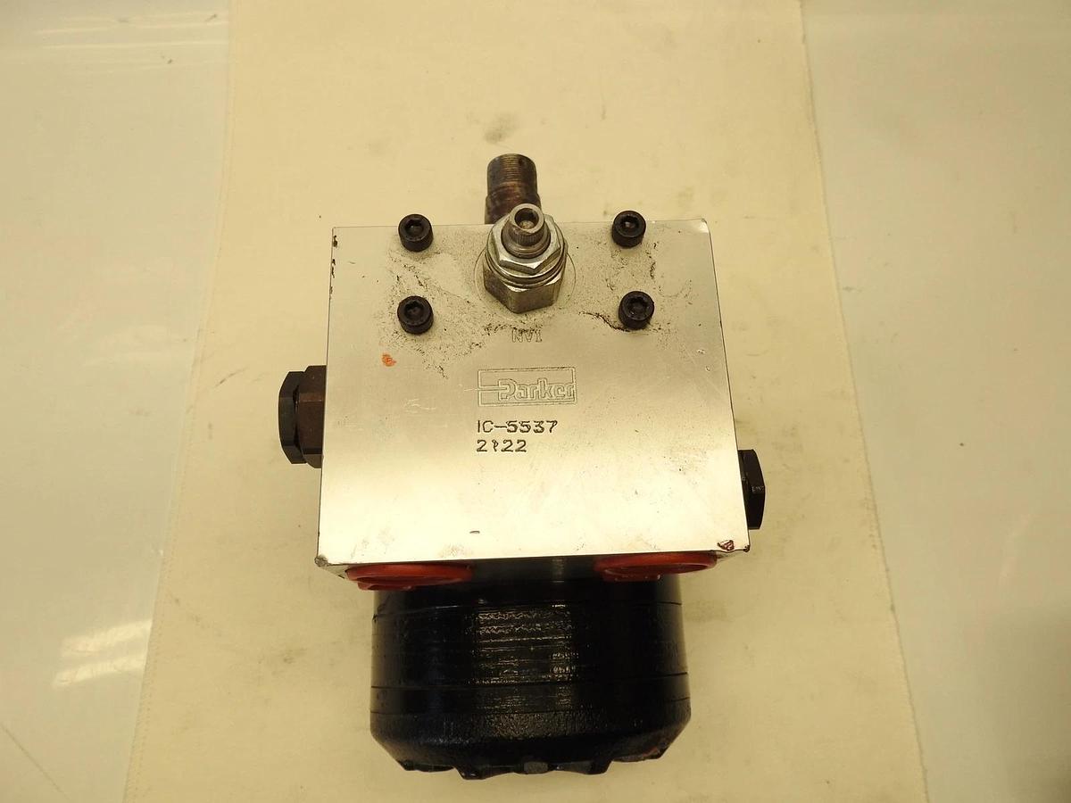 New Oem Parker tf0280jk080habl Hydraulic Motor With Parker IC-5537 Valve Block