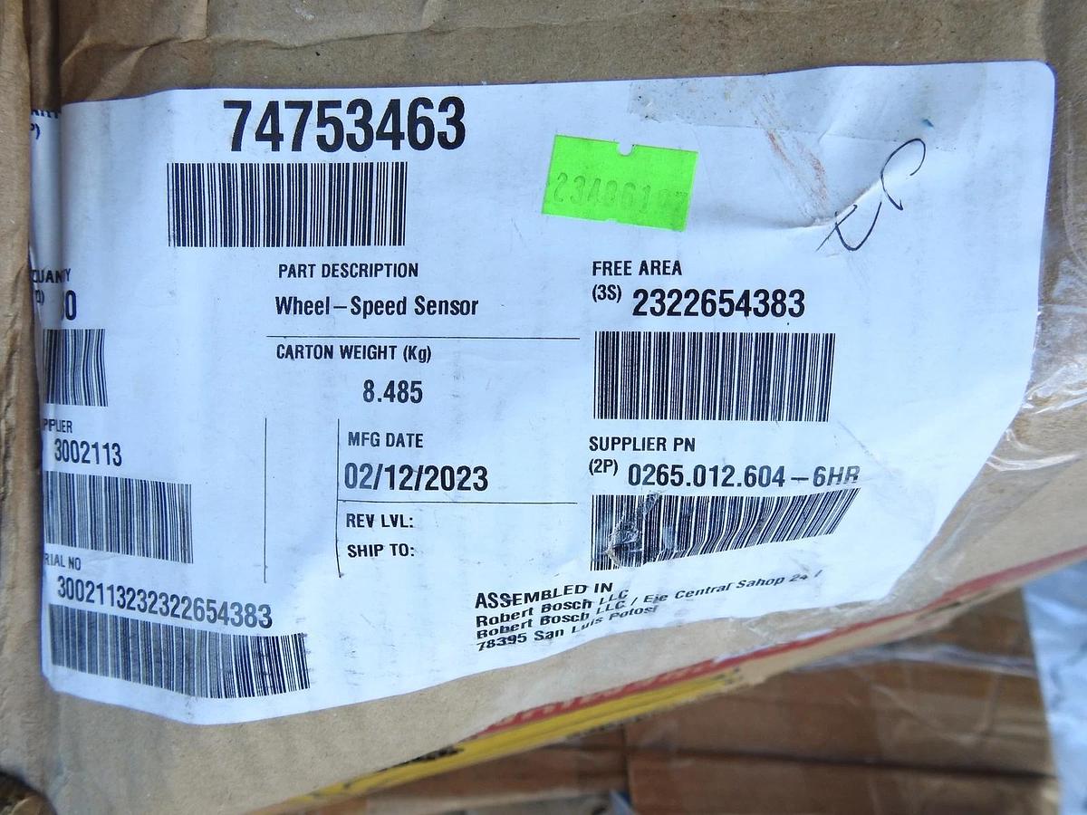 New Oem Ford Bosch wheel Speed Sensor 74753463 0265.012.604.6HR