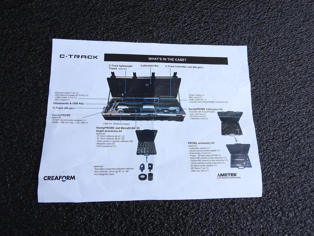 Creaform C-Track 780, Calibration Bar, Controller, Tripod, Target Accessory Kit,