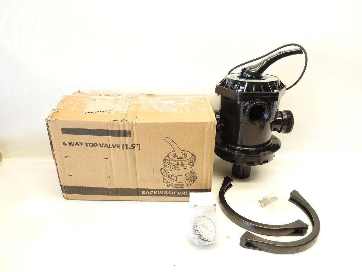 Pureline 6 Way Top Mount Pool Sand Filter Backwash Valve, 647304071000 PL0774