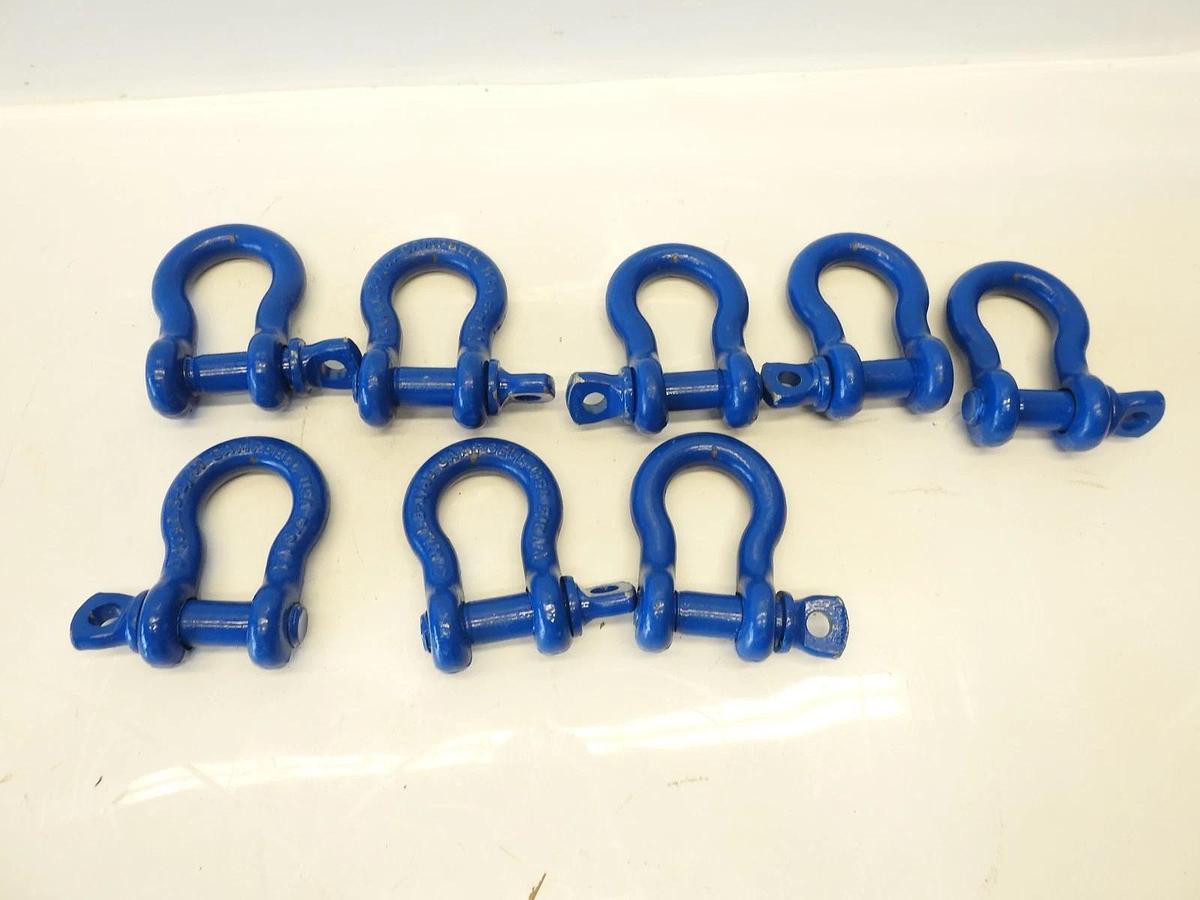 Lot Of 8 New Campbell Anchor Shackle, Screw Pin 5/8" Forged Steel 5411005, WLL 3