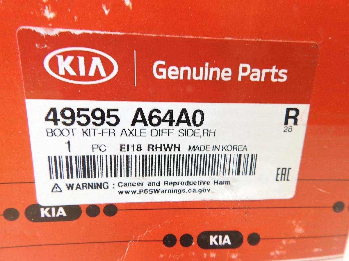 New 49595A64A0 Genuine Hyundai / KIA BOOT KIT-FR AXLE DIF 2014-2016 Kia Forte