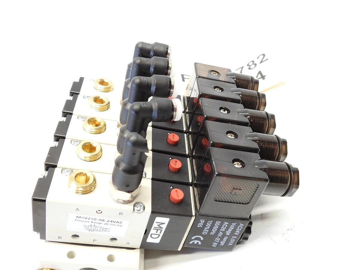 5 Port Pneumatic Solenoid Bank-24V M4V210-08-24VAC New Other