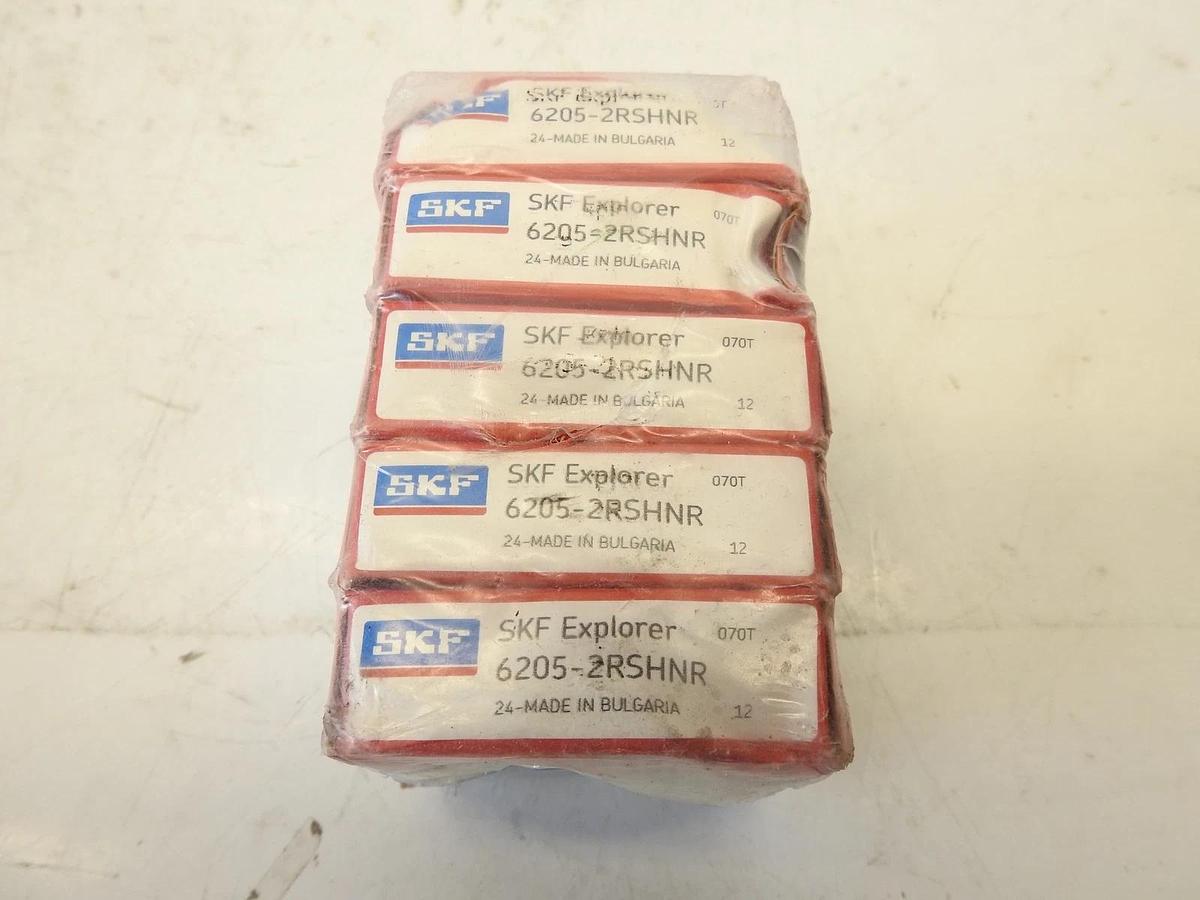 (5 Pk) 62052RSRNR Sealed Snap Ring Deep Groove Ball Bearing 25x52x15mm