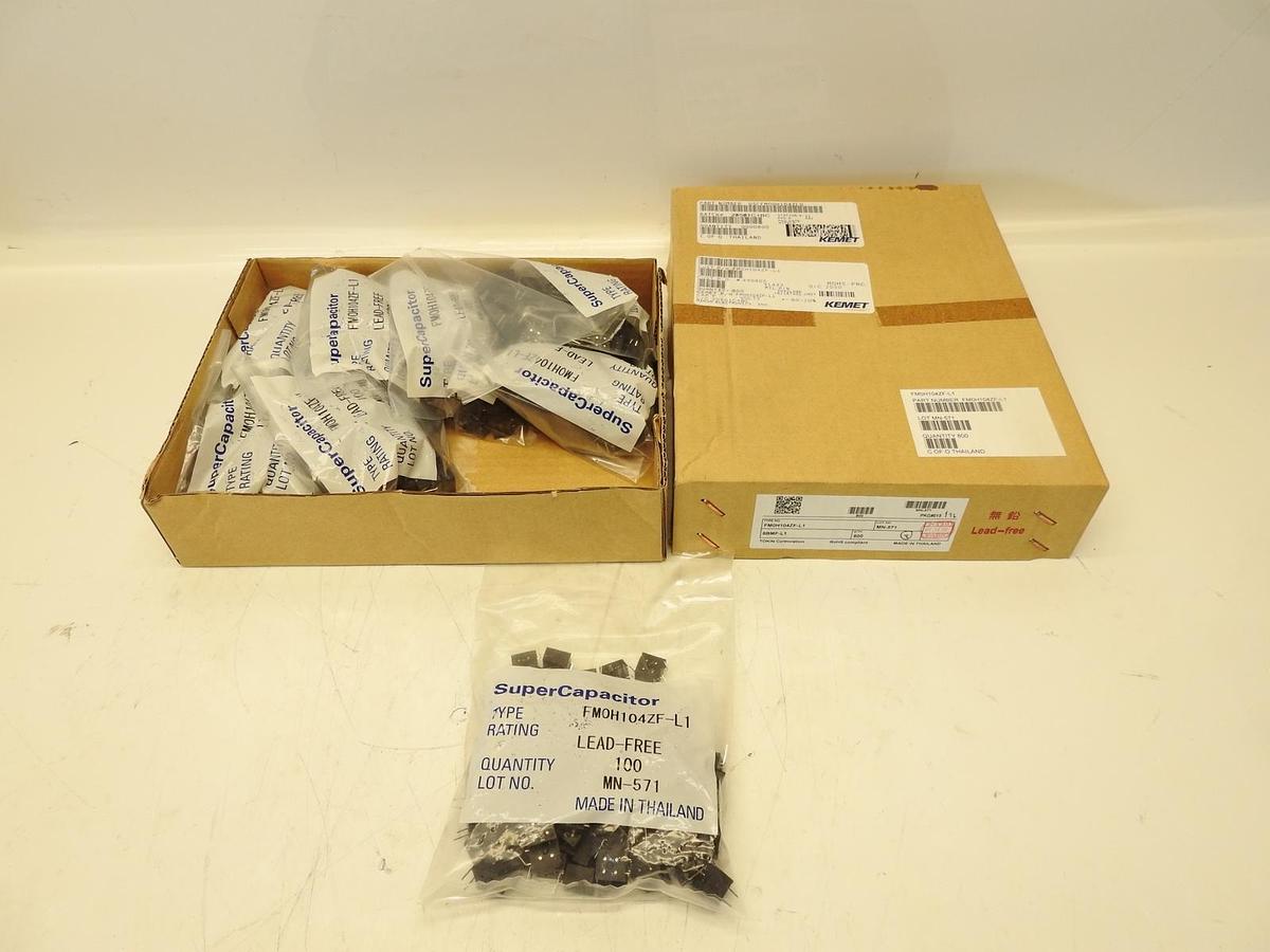 Kemet FM0H104ZF-L1 Radial Molded Double Layer Super Capacitors 0.1 F, Box of 800