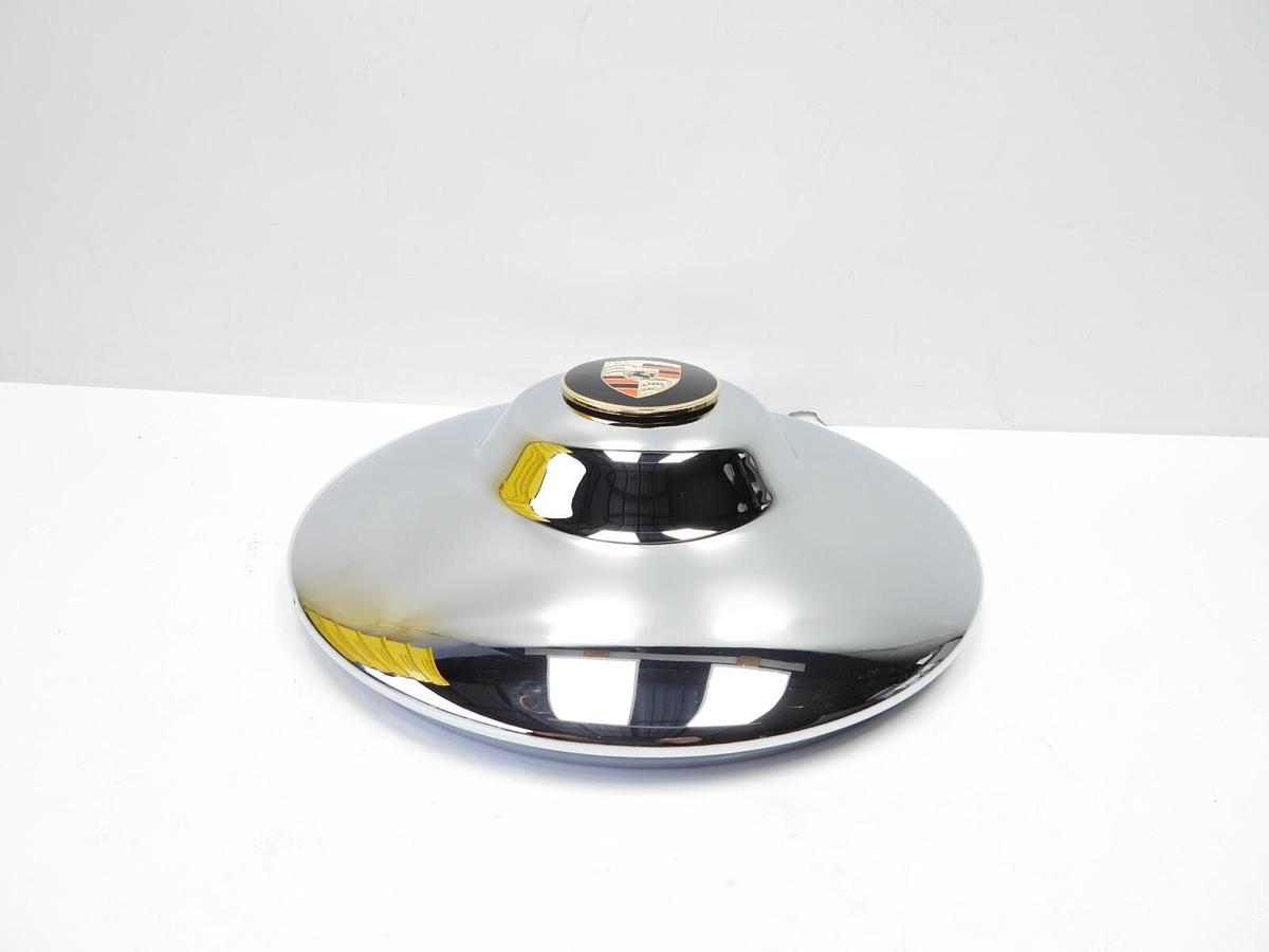 Vtg NOS Porsche 356 A/B 10.5” Hub Cap Chrome Enamel Sports Car Hubcap