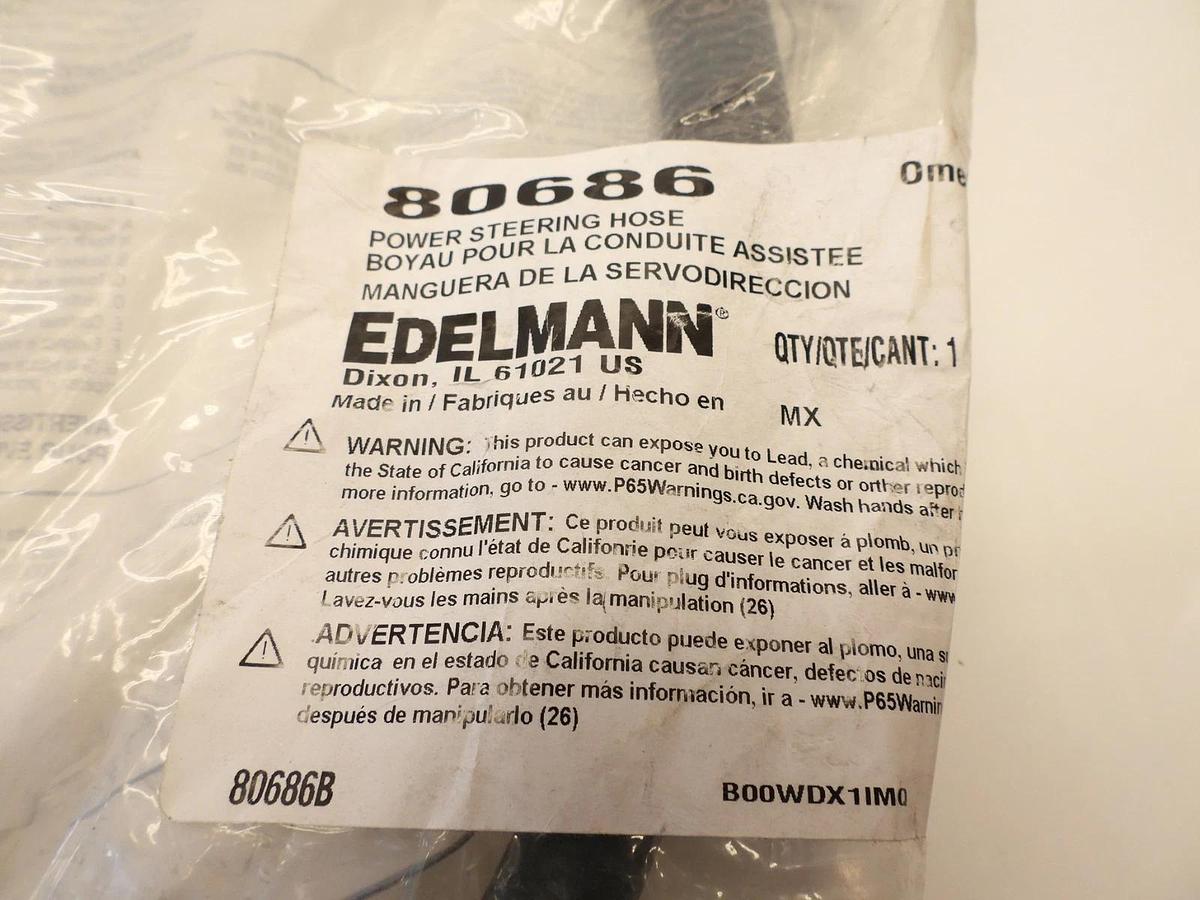 Power Steering Pressure Line Hose Assembly-DIESEL Edelmann 80686