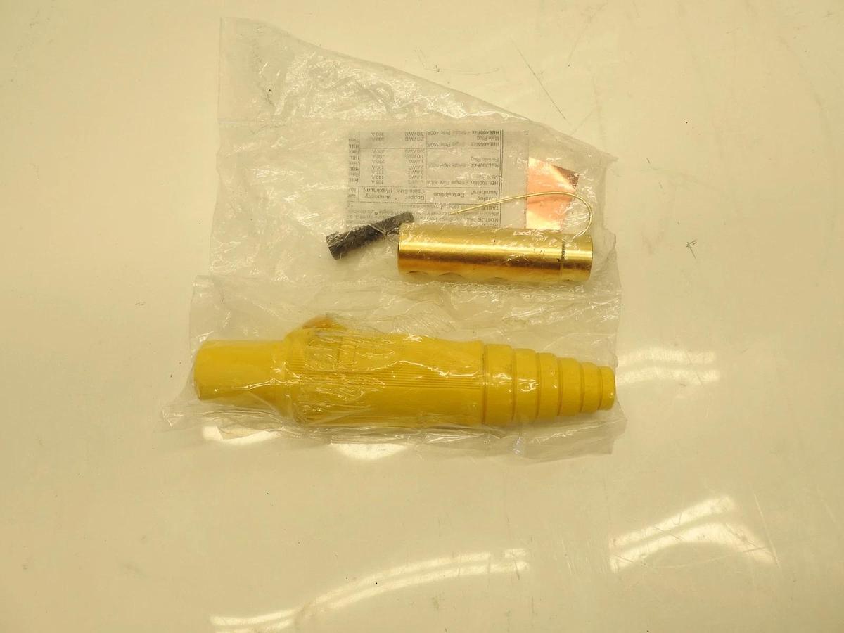 Hubbell Hbl400fy Connector, 3R, 4X, 12, Female, Yellow, 2/0 To 4/0